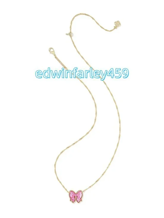 Haley Bow Gold Short Pendant Necklace - Picture 3 of 4